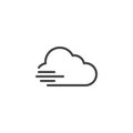 Windy weather outline icon