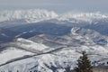 Windy Winter Day in the Gore Range, Beaver Creek Ski Area, Avon, Colorado Royalty Free Stock Photo