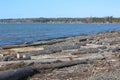 A windy winter day at Birch Bay beach in Washington Royalty Free Stock Photo