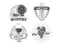 Wine shop badges.