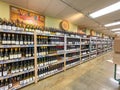 Wine aisle at local Trader Joe's. Royalty Free Stock Photo