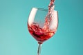 wine alcohol background liquid glass party closeup drink red gradient bordeaux. Generative AI.