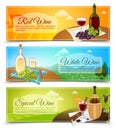 Wine Banners Set Royalty Free Stock Photo