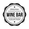 Wine bar logo vintage isolated label