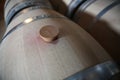 Wine barrel with bung