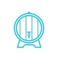 Wine barrel icon. Isolated on white background. Royalty Free Stock Photo