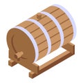 Wine barrel icon isometric vector. Cellar drink Royalty Free Stock Photo