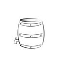 A wine barrel illustration.. Vector illustration decorative background design