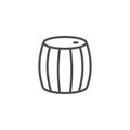 Wine barrel line outline icon