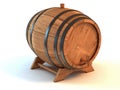 Wine barrel over white background Royalty Free Stock Photo