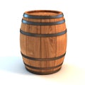 Wine barrel over white background