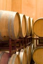 Wine barrel rack Royalty Free Stock Photo