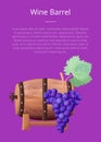 Wine Barrel, Text and Title Vector Illustration