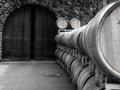 Wine Barrels and Arched Door