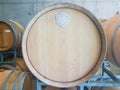 A wine barrels in a cellar