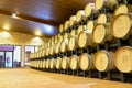 Wine barrels at Divina Proporcion cellar, Toro D.O., Zamora, Spain Royalty Free Stock Photo