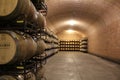 Wine Barrels in Finca La Vive's Cellar