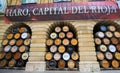 Wine barrels in Haro, La Rioja, Spain