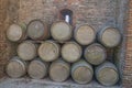 Wine Barrels From Muiderslot Castle At Muiden The Netherlands