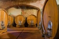 Wine barrels in the old cellar. Tuscany, Itally