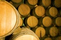 Pile Wine barrels