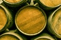 Wine barrels stacked Royalty Free Stock Photo