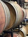 Rows of amazing Wine Barrels Royalty Free Stock Photo