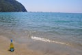 Wine on the beach island of ischia in Italy