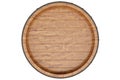 Wine, beer, whiskey, wooden barrel top view of isolation on a white background. 3d illustration