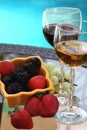 Wine and berry Royalty Free Stock Photo