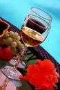 Wine and berry Royalty Free Stock Photo