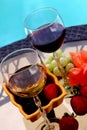 Wine and berry Royalty Free Stock Photo