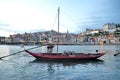 Wine boats on river Douro, Porto, Royalty Free Stock Photo