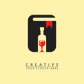 wine book icon logo Royalty Free Stock Photo