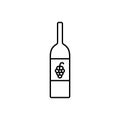 wine bottel icon element of bar icon for mobile concept and web apps. Thin line wine bottel icon can be used for web and mobile.