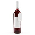 Wine bottle with blank label isolated on white background Royalty Free Stock Photo