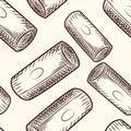 Wine bottle cork seamless pattern. Cork stoppers backdrop Royalty Free Stock Photo