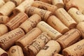 Wine bottle corks from various South African wineries.