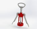 Wine bottle corkscrew, 3D model