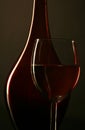 Wine bottle and glass Royalty Free Stock Photo