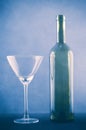 Wine bottle and glass Royalty Free Stock Photo
