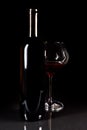 Wine bottle and glass II Royalty Free Stock Photo