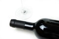 Wine bottle and glass Royalty Free Stock Photo