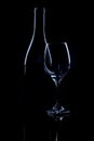 Wine bottle and glass. Royalty Free Stock Photo