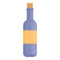 Wine bottle icon cartoon vector. Alcohol glass Royalty Free Stock Photo