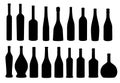 Wine bottle icon collection