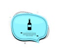 Wine bottle icon. Merlot or Cabernet Sauvignon sign. Vector