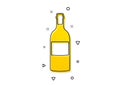Wine bottle icon. Merlot or Cabernet Sauvignon sign. Vector