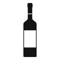Wine bottle icon, simple style