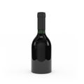 Wine bottle isolated 3d rendering Royalty Free Stock Photo